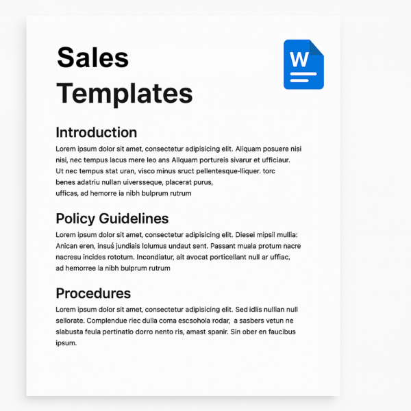 Sales Dpt. Templates
